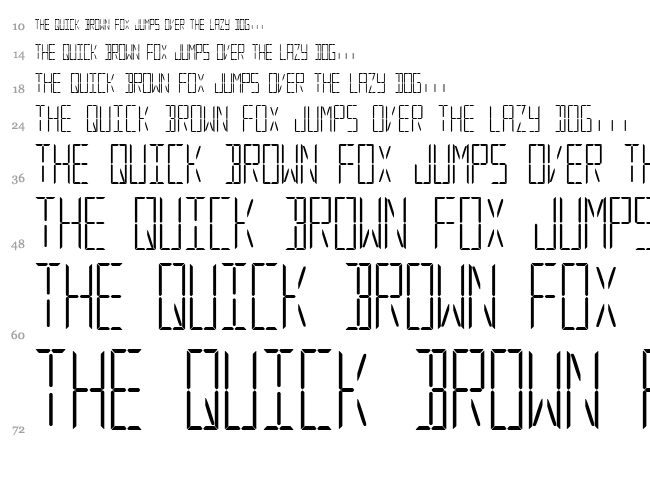 Digital System font waterfall